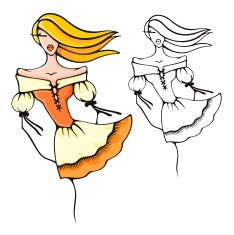 Fashion Woman Vector Illustration Series N16