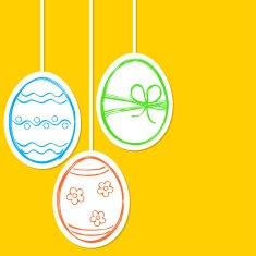 Easter eggs in doodle style