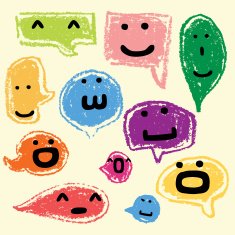 happy speech bubbles