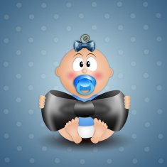 baby with bow tie for Father's Day N3