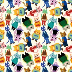 Seamless cat pattern N2