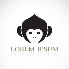 Vector image of an monkey head