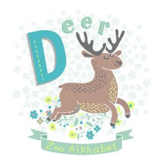 Letter D - Deer free image download