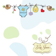 Baby boy shower card N135