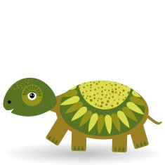 Funny turtle on a white background vector