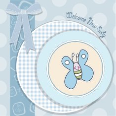 Baby boy shower card N137