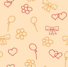 pink seamless pattern of childish picture