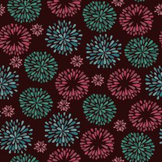 Floral decorative stylized seamless pattern