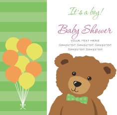 Baby shower card N229