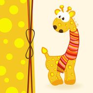 giraffe with scarf