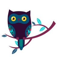 Cartoon owl vector illustration N3