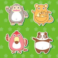 Cute animal stickers N17