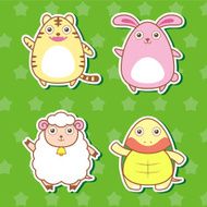 Cute animal stickers N18