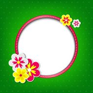 Green floral card