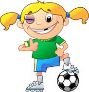 Girl Soccer Player N4