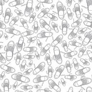 Pattern of fashion colorful shoes Vector design N2