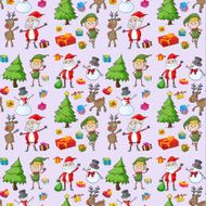 Santa claus gifts and reindeers