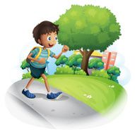 Boy Going To School N3