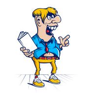 cartoon hooligan student character