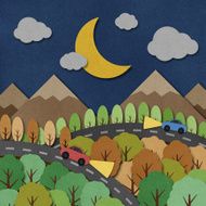 Nature view recycled paper craft Background N3
