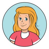 blond girl smiling