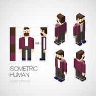 Vector isometric human set N4