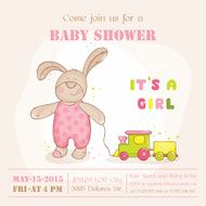 Baby Shower or Arrival Card - with Bunny N17