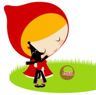 little red riding hood and wolf friends