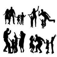 Vector silhouette of family N465