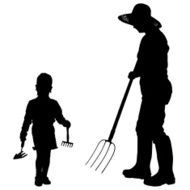 Vector silhouette of the woman N9