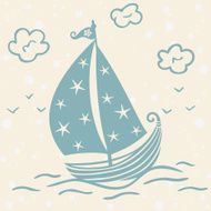 ship beautiful silhouette