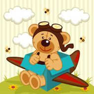 teddy bear made plane