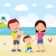 Family fun at the beach