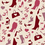Women shoes Seamless pattern N7