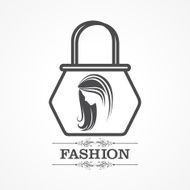 Beauty and fashion icon with handbag N3