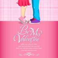 Be My Valentine Kissing Couple