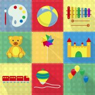 Colorful toy icons