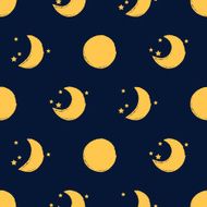 Moon seamless pattern