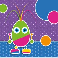 cute robot greeting card N19