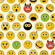 seamless pattern with emoticons