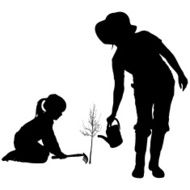 Vector silhouette of the woman N10
