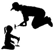 Vector silhouette of the woman N11