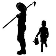 Vector silhouette of the woman N12