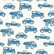 Cartoon Trucks &amp; Cars Seamless Pattern N2