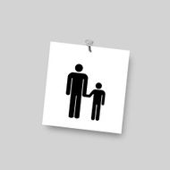 dad and son vector symbol N6