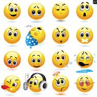 Vector set of smiley icons N2