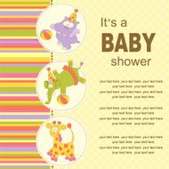 Baby birthday greeting card or invitation N10