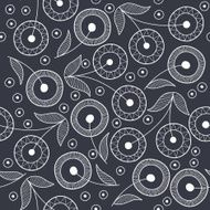 Chalk drawn seamless pattern with dandelions