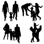 Vector silhouette of family N471