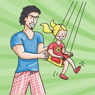 Father Swinging His Daughter